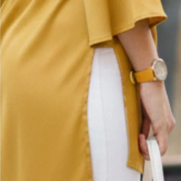 Zara Mustard Yellow Blouse - Picture 6 of 10